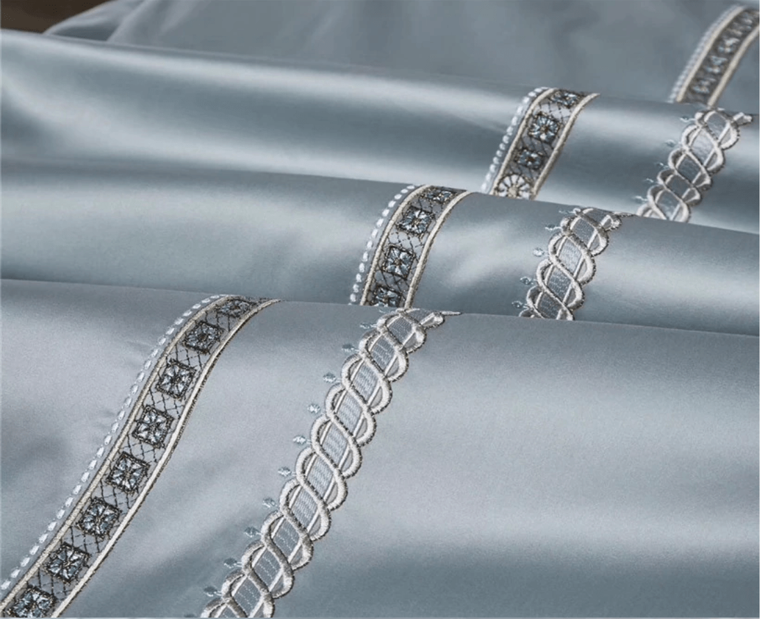 Buckingham Billet Duvet Cover Set (Egyptian Cotton) - Nordic Side - bed, Bedding, bedroom, duvet