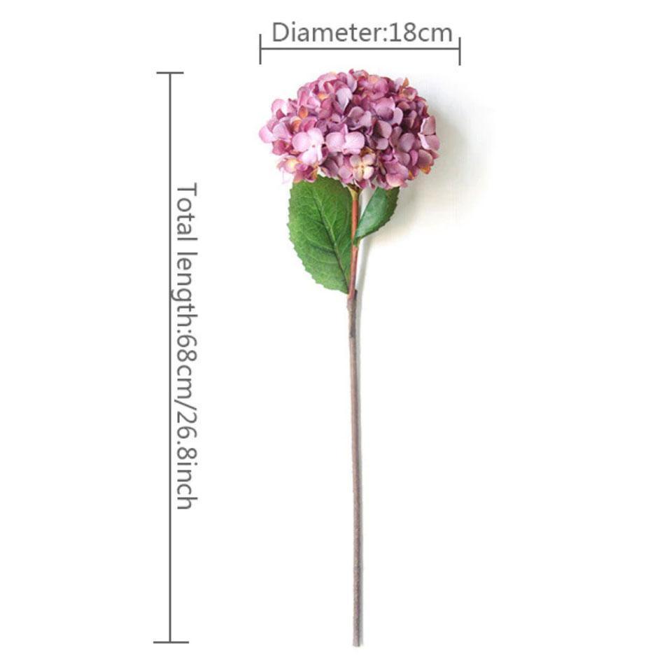 Single Hydrangea Branch - Nordic Side - 