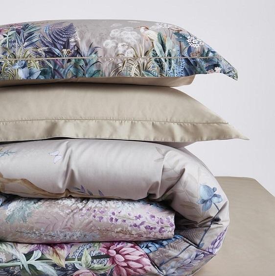 Sofia Floral Egyptian Cotton Duvet Cover Set - Nordic Side - 