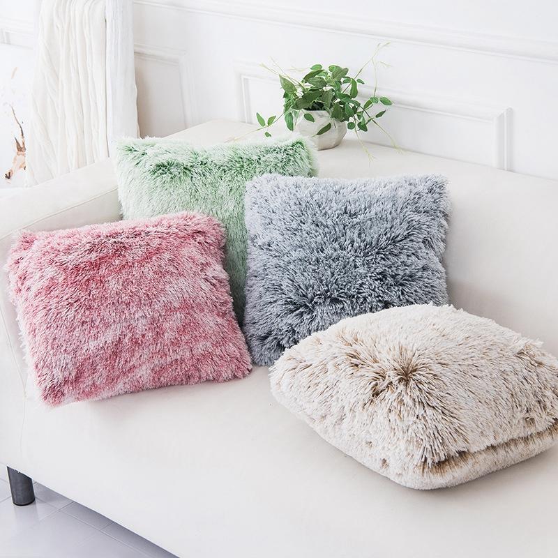 Soft Plush Faux Fur Pillows Case - Nordic Side - 