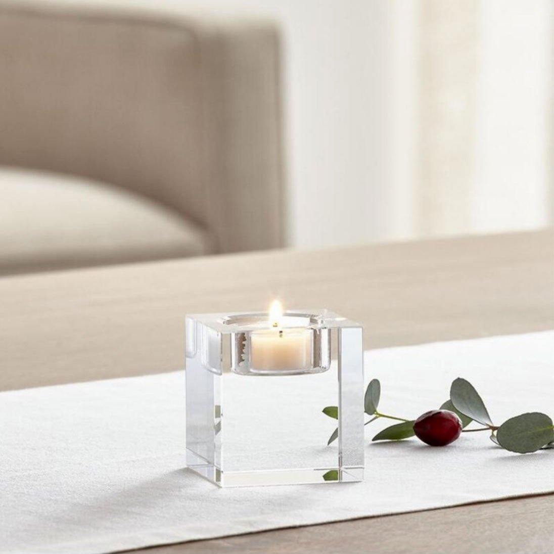 Square Crystal Candleholders - Nordic Side - 