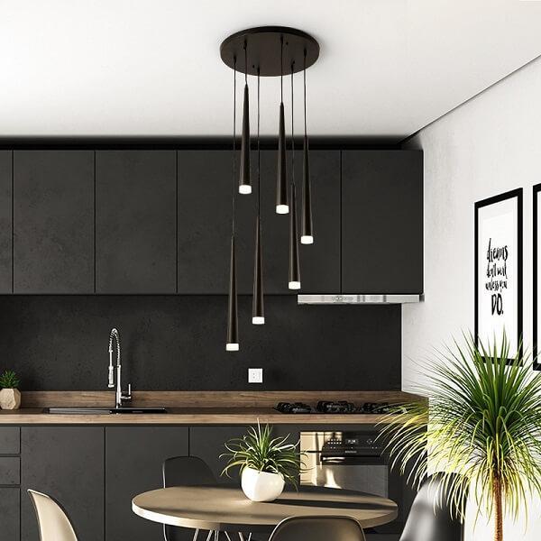 Wi - Conical Tube Black LED - Nordic Side - architecture, arcitecture, art, artist, ashley furniture near me, bobs furniture outlet, cheap furniture near me, city furniture near me, contempor