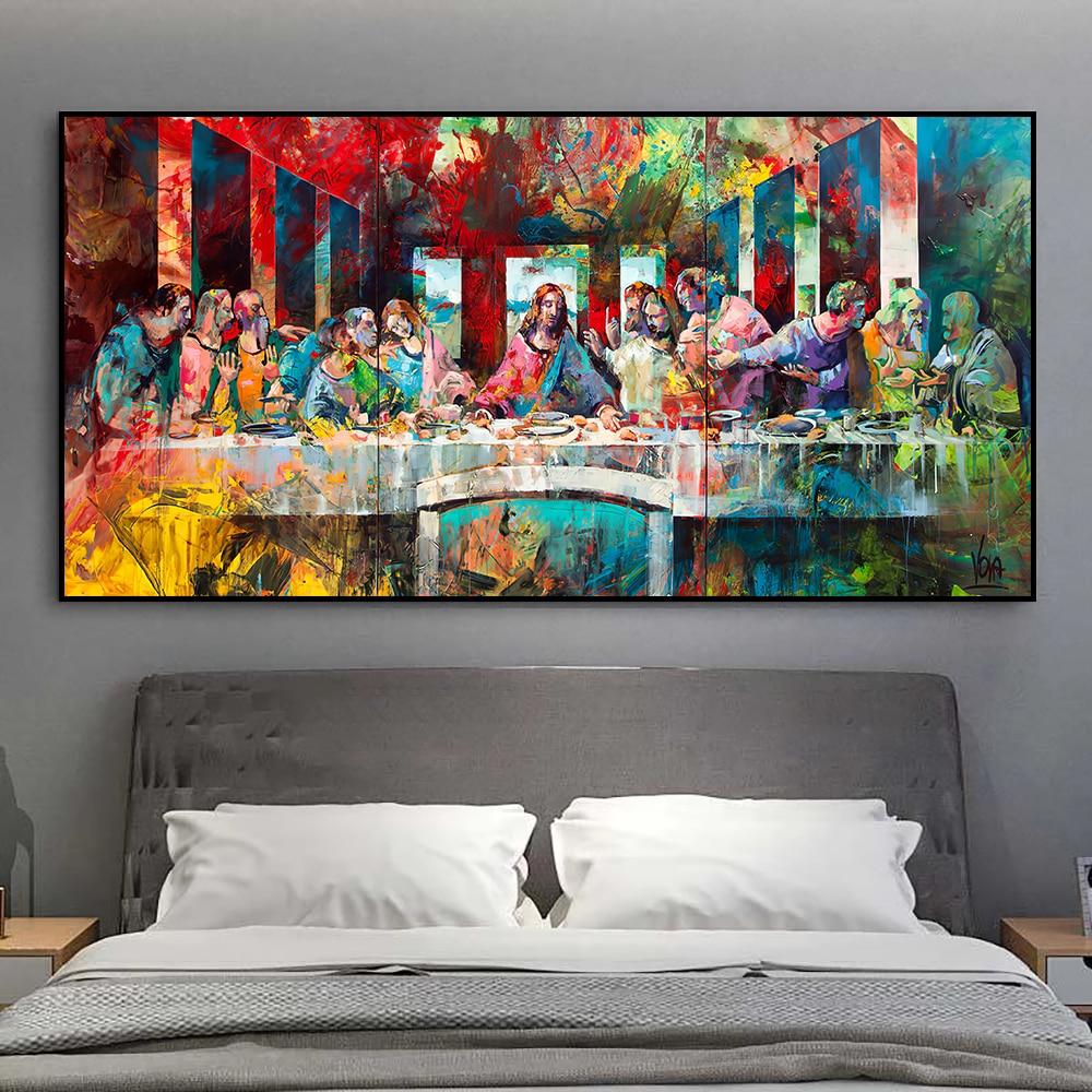 Vibrant Last Supper Canvas Print