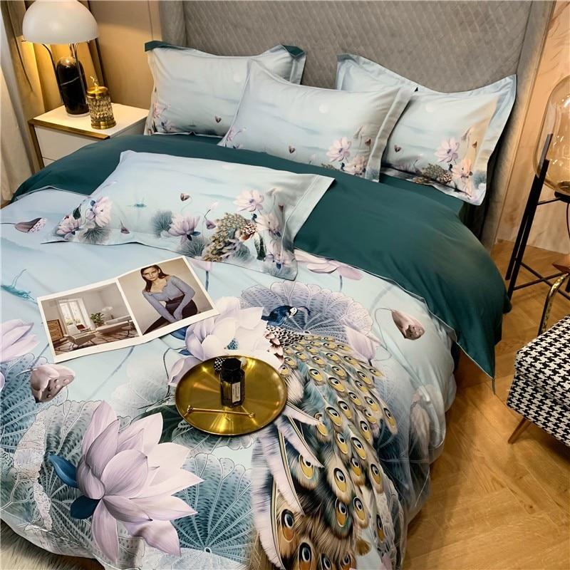 Peacock Luxury Egyptian Cotton Duvet Set