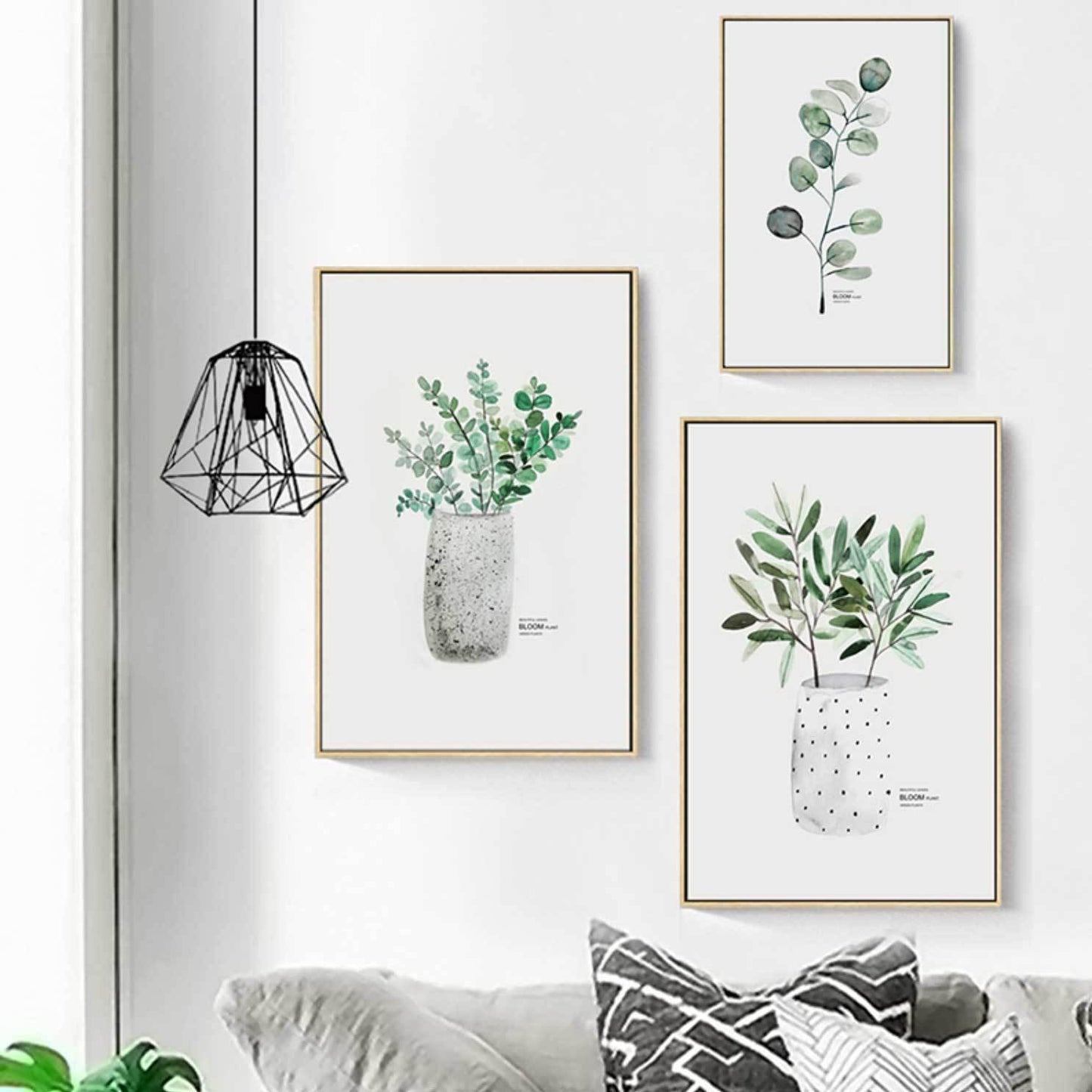 Watercolour Green Plants - Nordic Side - 