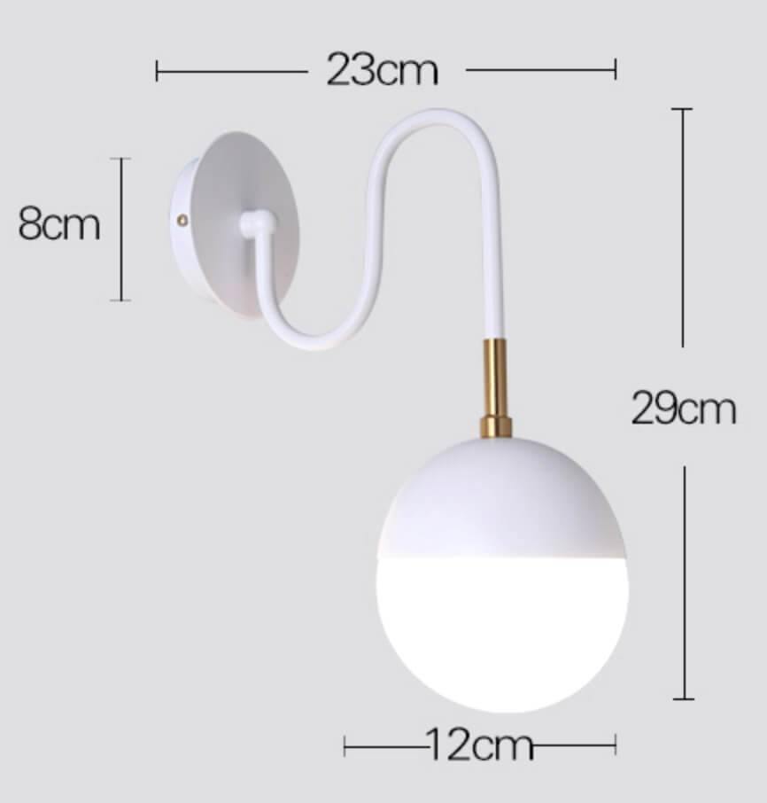 White Ball Wall Lamp - Nordic Side - 