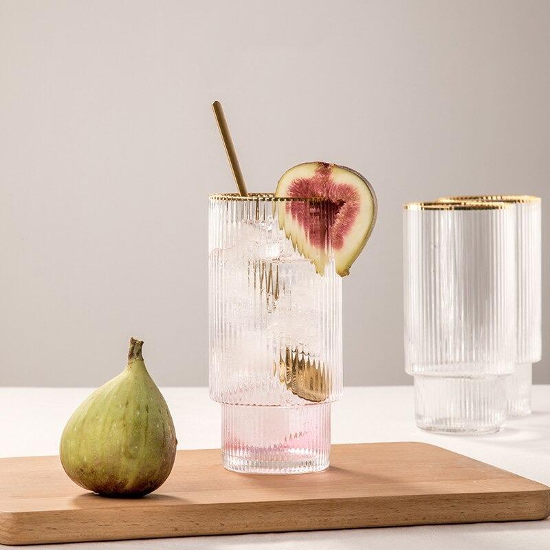 Premium Gold-Plated Italian Highball Glass