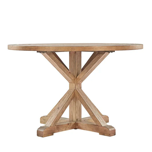 Abasi Rustic Pine Pedestal Dining Table