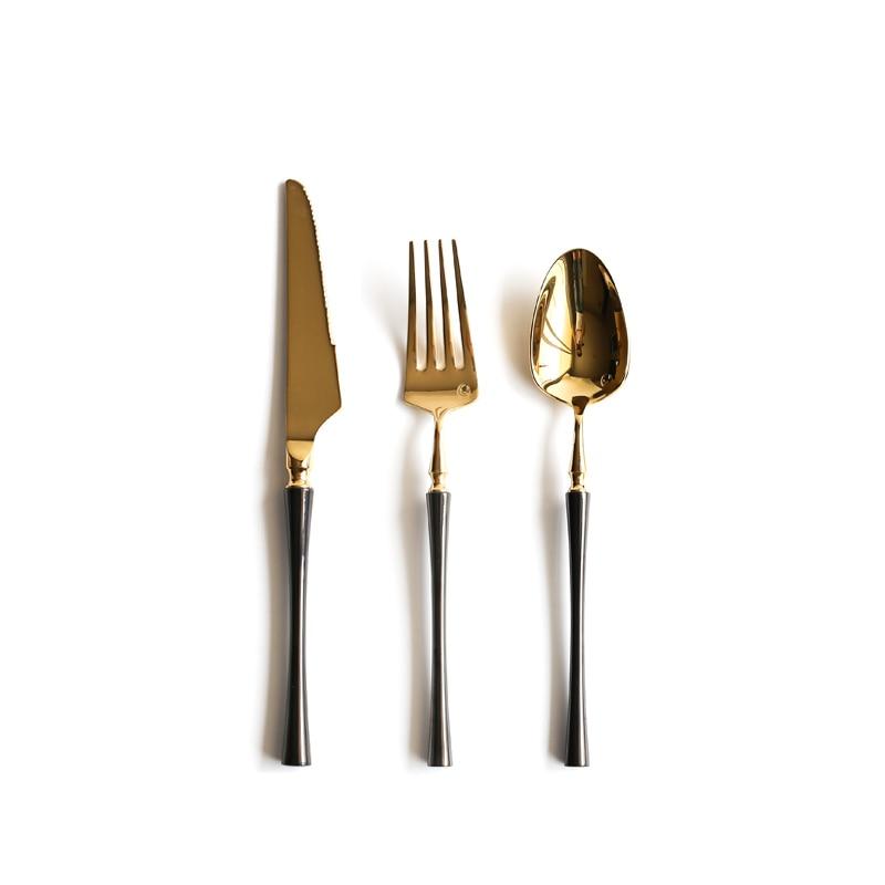 Altin Lavishery Decor Black Gold Flatware