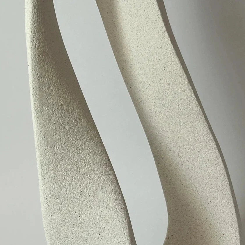 Mobius White Abstract Stone Sculpture