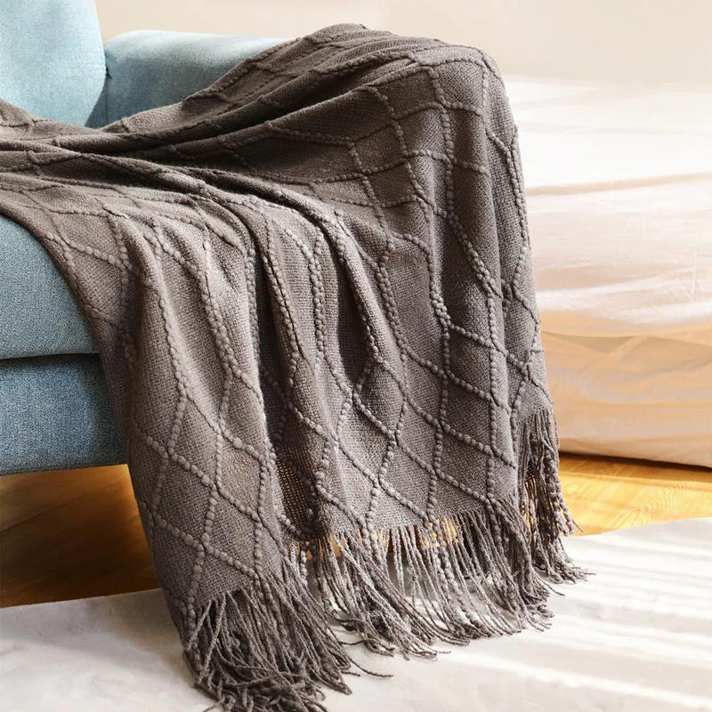 HomeQuill™ Knitted Throw Blanket - Nordic Side - 