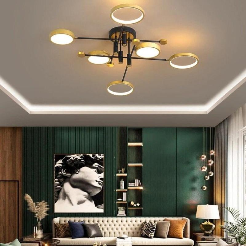 Cayuco Geometric Ceiling Light - Multi-Layer Design