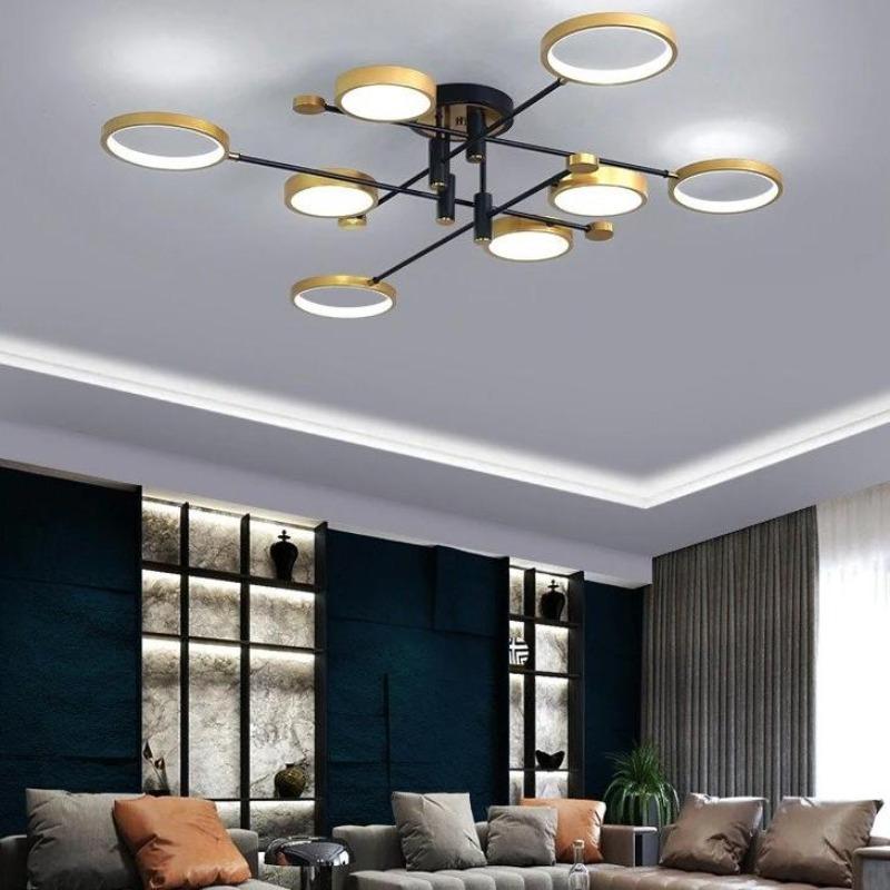 Cayuco Geometric Ceiling Light - Multi-Layer Design