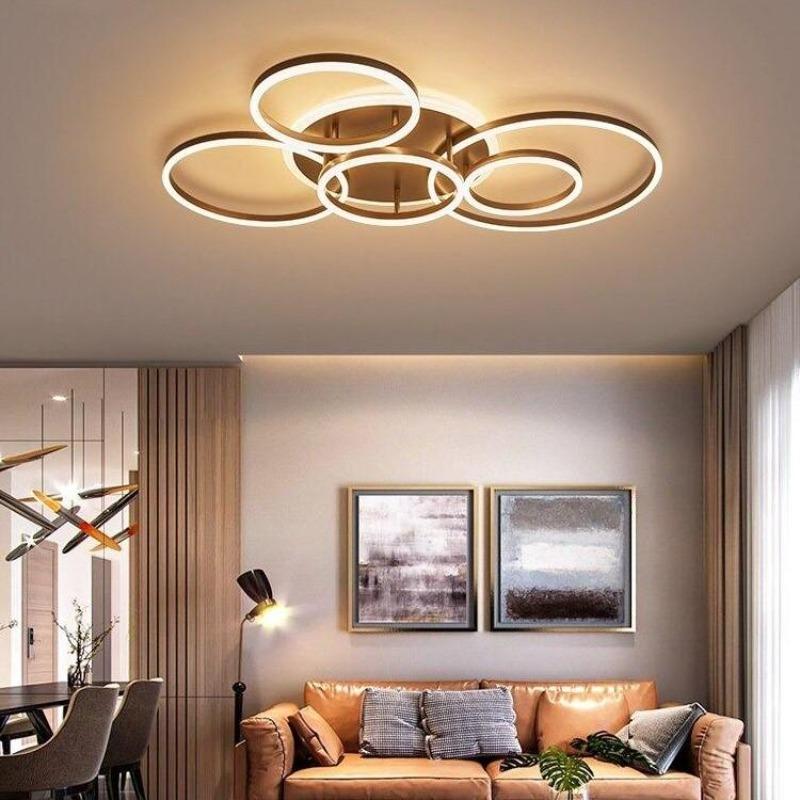 Hatillo Geometric Ceiling Light - Multi-Layer Design