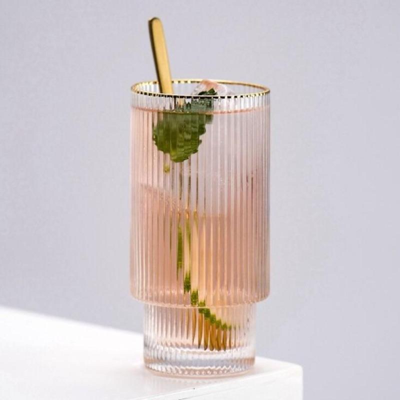 Premium Gold-Plated Italian Highball Glass