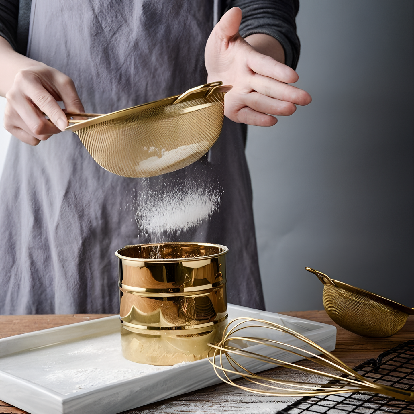 Precious Golden Strainer Collection | Kitchen | NordicAbode.com