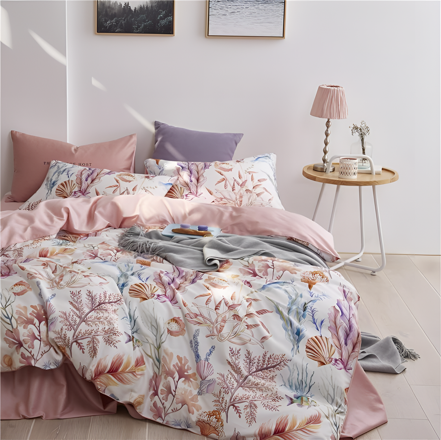 Coral Coastal Coral Bedding Set | Bedding | NordicAbode.com