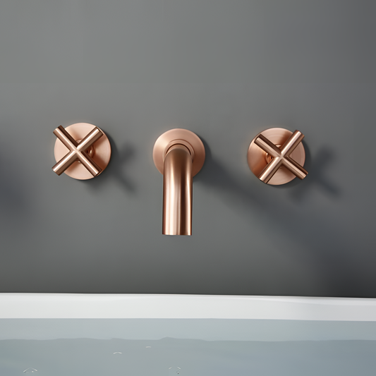 Bertinelli Bold Cross Handle Wall Faucet | Bath Fixtures | NordicAbode.com