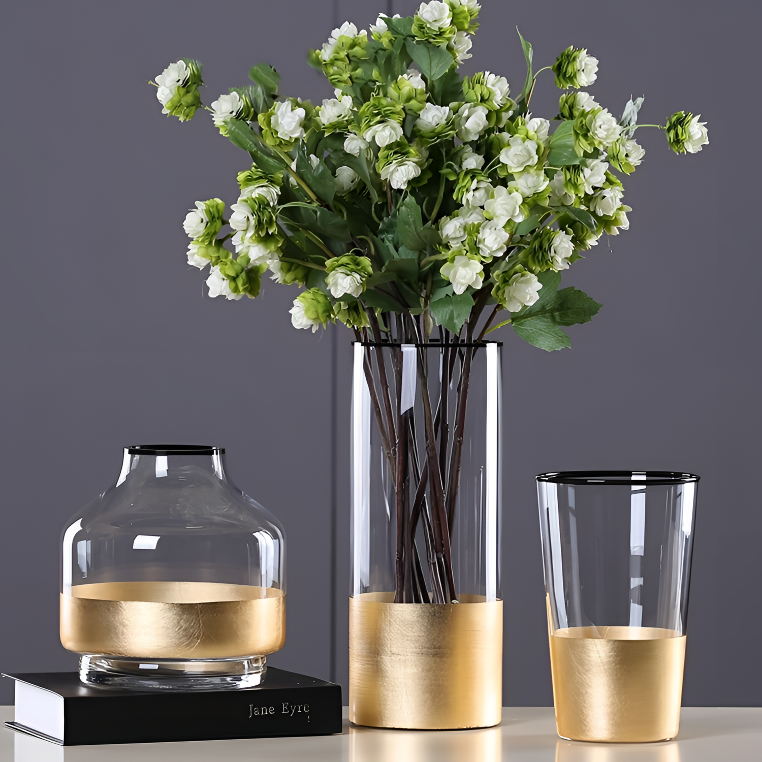 Gold Foil Glass Vase - NordicAbode | Vases | NordicAbode.com