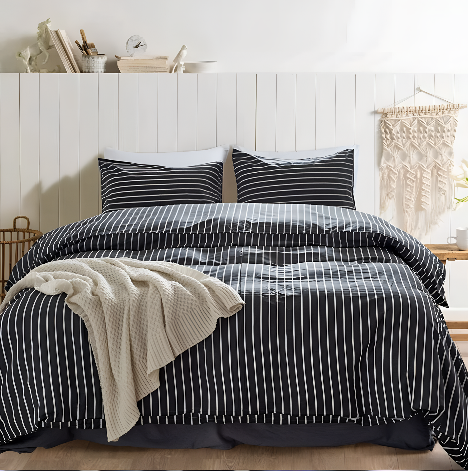 Runway Boho Striped Bedding Set | Bedding | NordicAbode.com