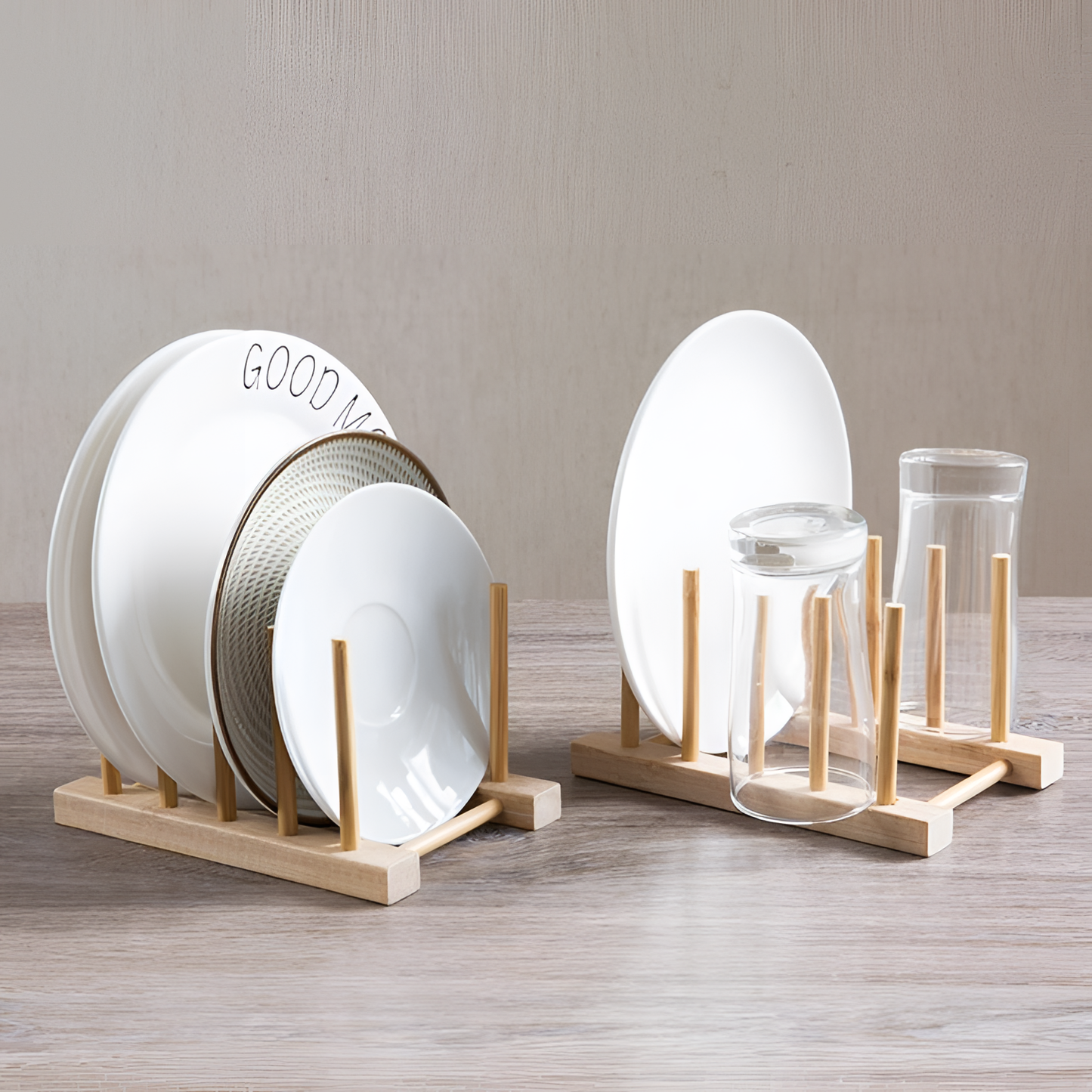 Light Bamboo Dish Rack - Wood Color | Kitchen | NordicAbode.com