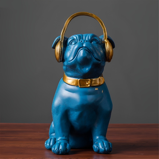 French Bulldog Headphone Decor | Sculptures | NordicAbode.com