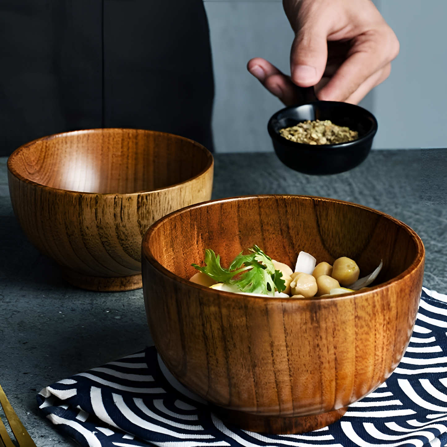 Wooden Japanese Style Wooden Bowl | Tableware | NordicAbode.com