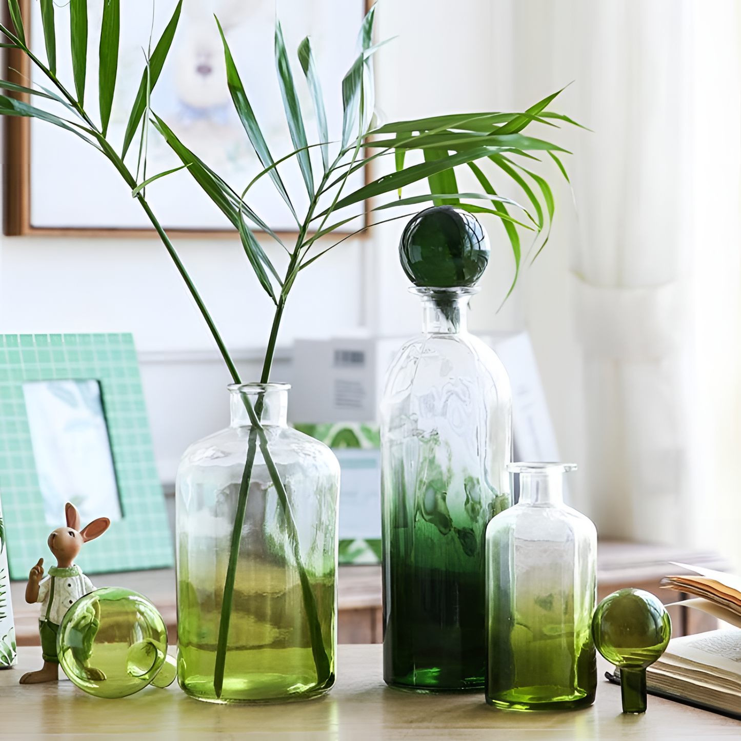 Gradient Green Gradient Glass Vase | Vases | NordicAbode.com