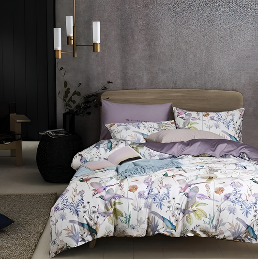 Floral Blossom Egyptian Cotton Duvet Set | Bedding | NordicAbode.com