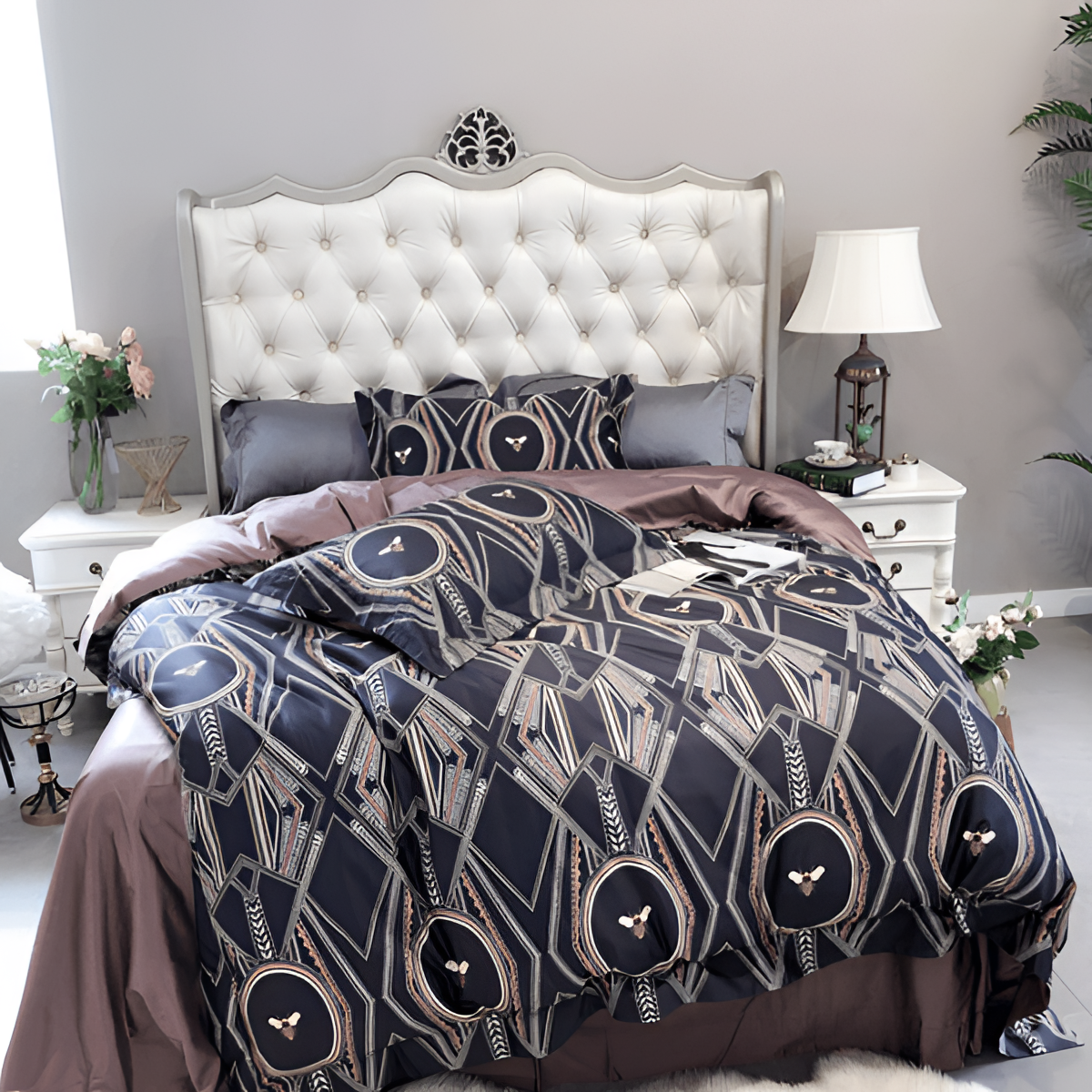 Bee Luxurious Egyptian Cotton Bedding Set | Bedding | NordicAbode.com