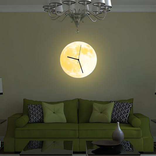 Lua Glow Moon Wall Clock | Wall Clocks | NordicAbode.com