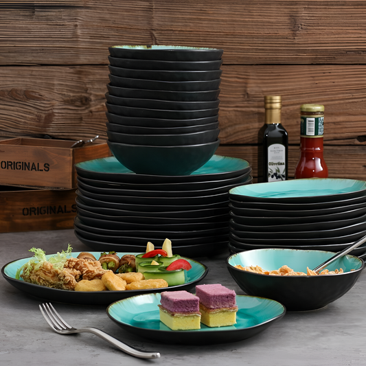 Bonita 36-Piece Vintage Ceramic Dinnerware Set | Dinnerware | NordicAbode.com