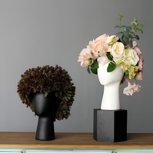 Head Modern Head-Shaped Flower Vase | Vases | NordicAbode.com