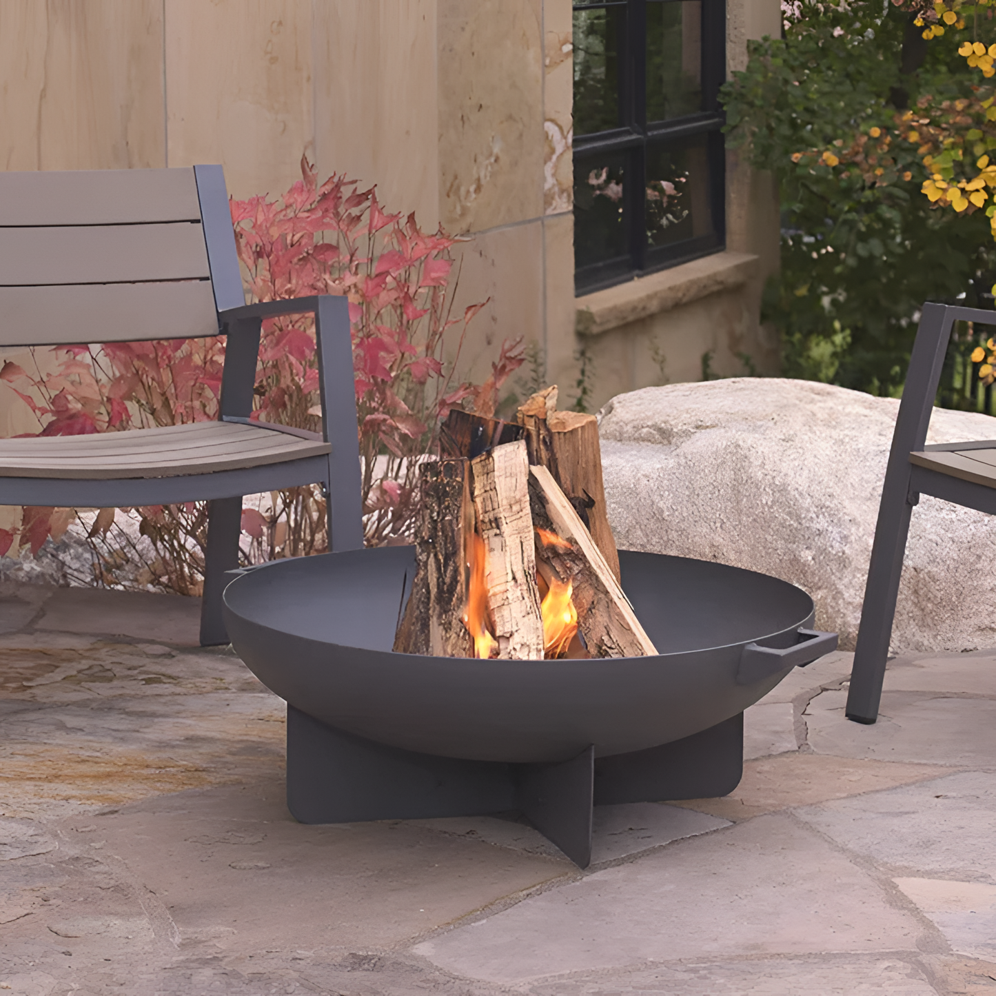 20.25'' Steel Wood Burning Fire Pit | Outdoor Living | NordicAbode.com