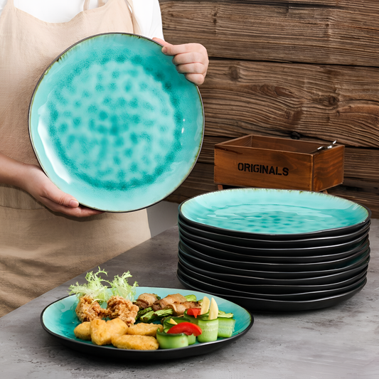 Bonita Vintage Ceramic Dinner Plate Set | Dinnerware | NordicAbode.com