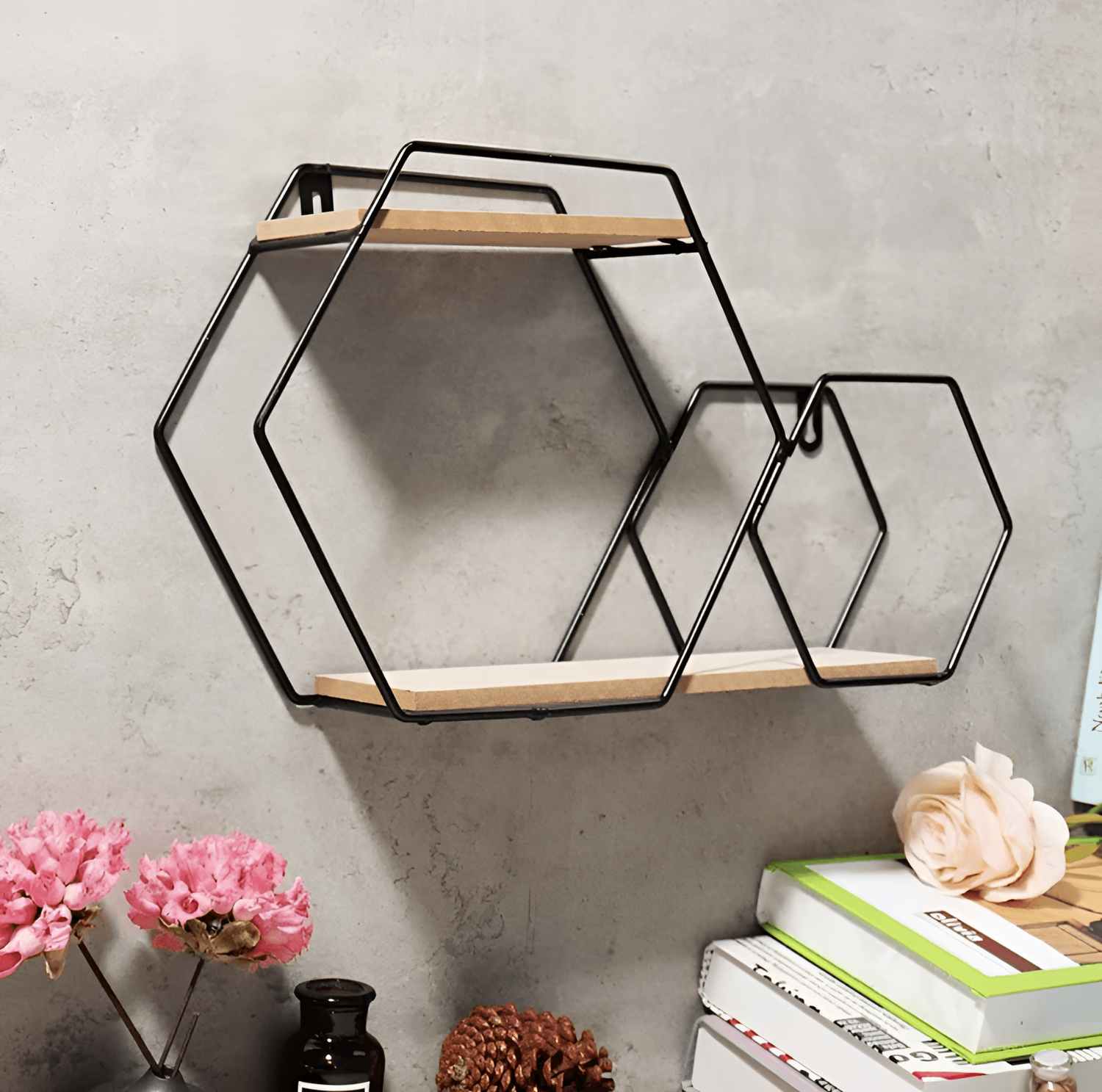 Minimal Stylish Hexa Shelf for Any Room | Shelves | NordicAbode.com