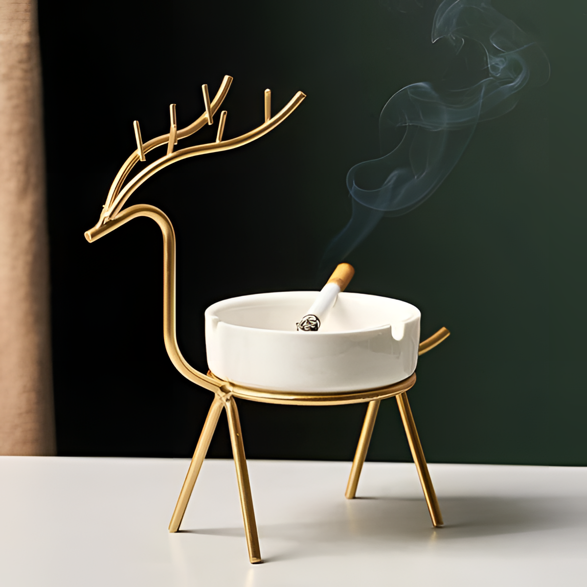 Deer Elegant Ceramic Ashtray | Accessories | NordicAbode.com