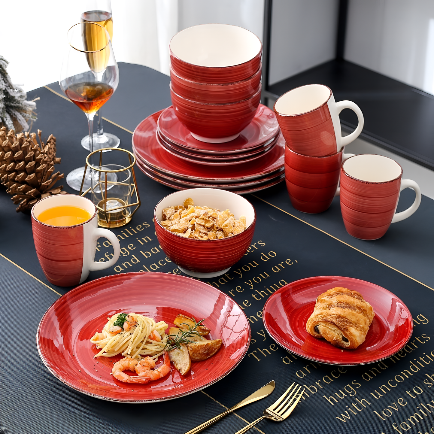 Bella-R 16-Piece Porcelain Dinner Set | Dinnerware | NordicAbode.com