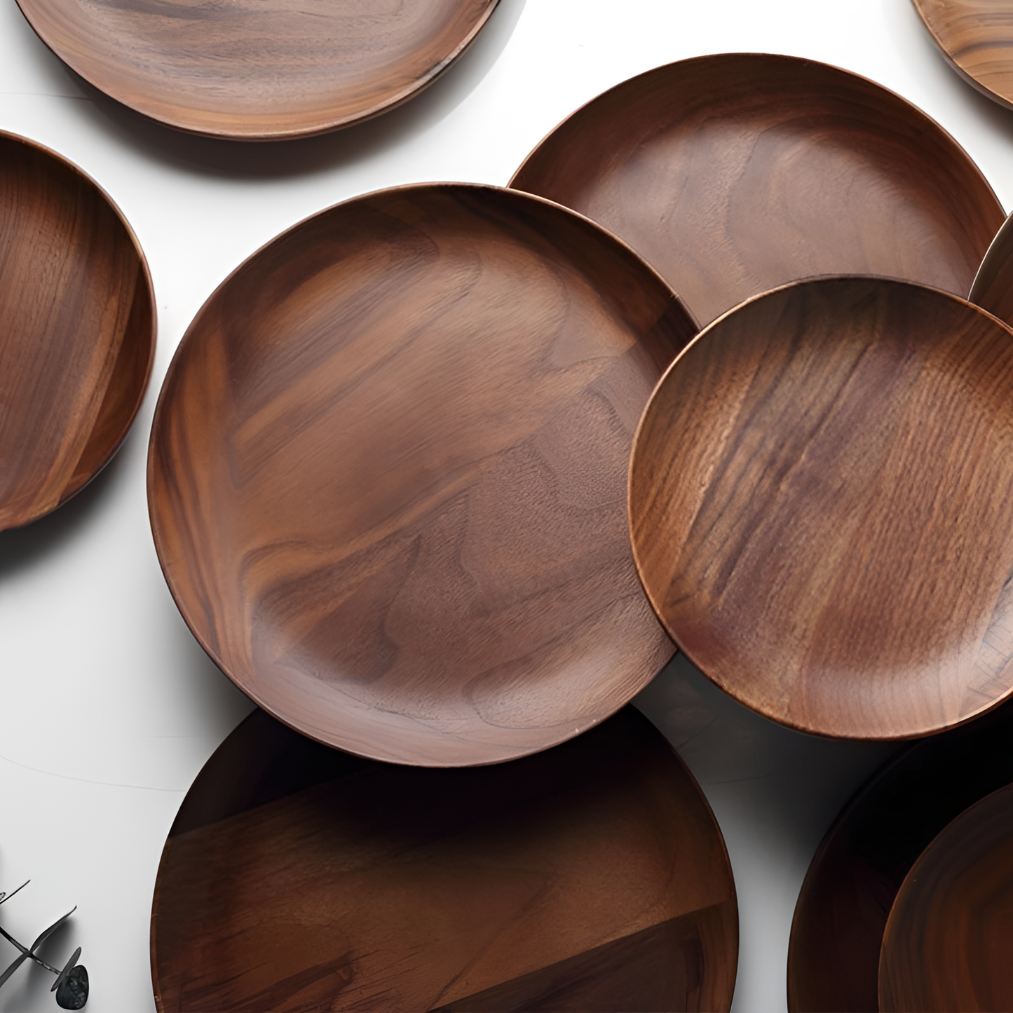 Eloise Handcrafted Teakwood Plate | Tableware | NordicAbode.com