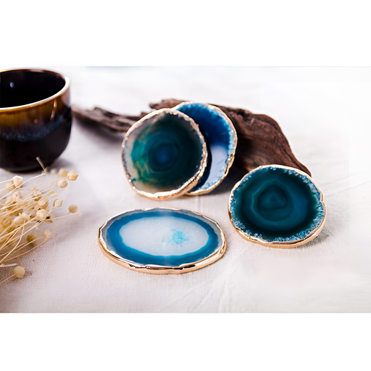 Oceania Geode Agate Coasters - Set of 2 | Accessories | NordicAbode.com