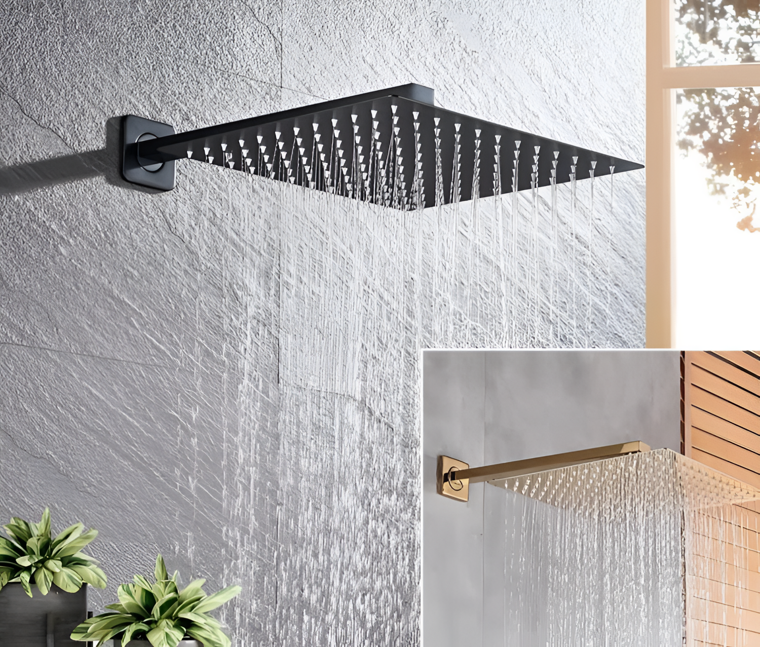 Danica Stylish Rainfall Shower Head | Bathroom | NordicAbode.com