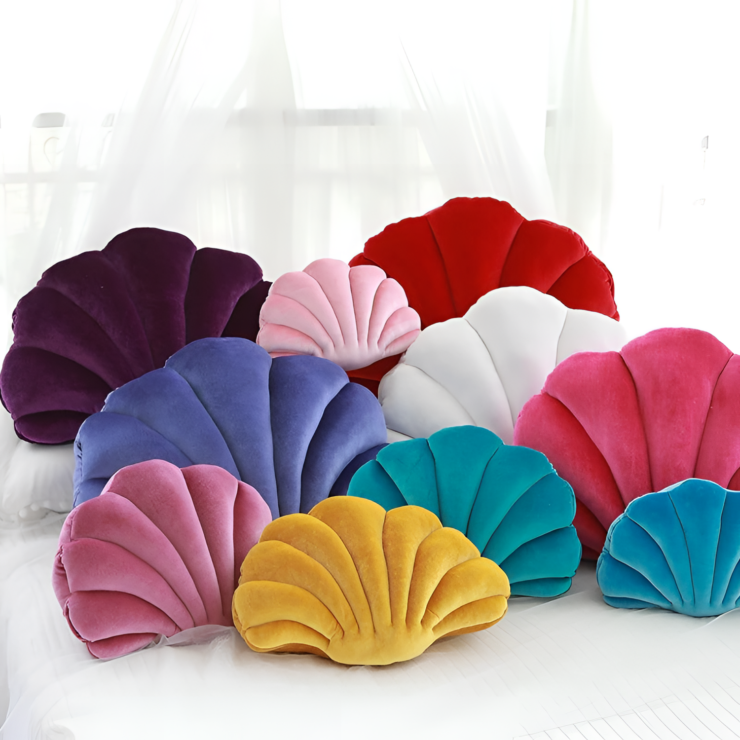 Shell Velvet Shell Cushion - Glam Decor | Cushions | NordicAbode.com