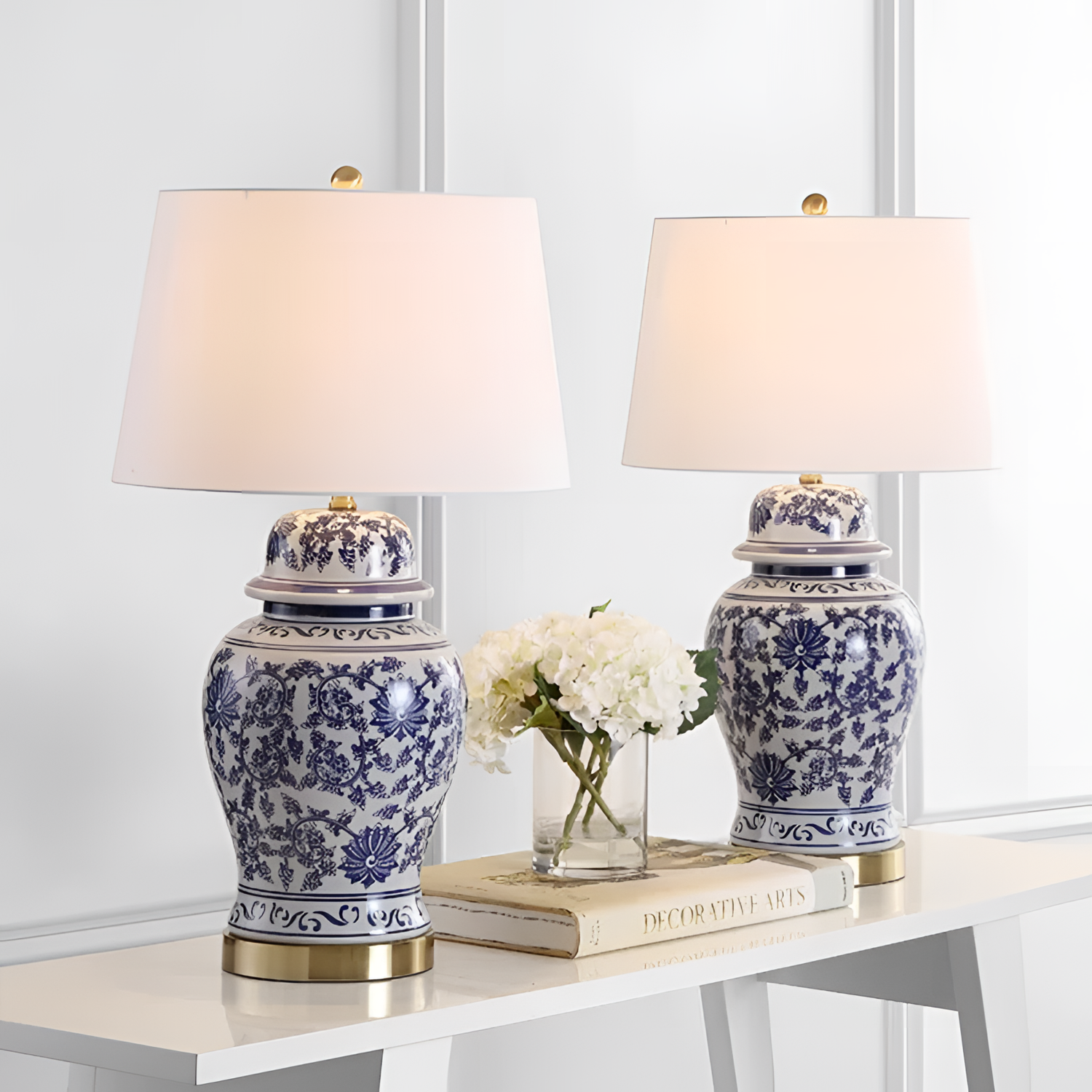 Mccrady Gold Leaf Floral Table Lamp | Lighting | NordicAbode.com