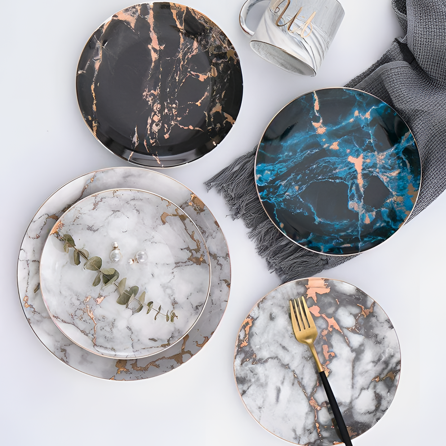 Michelangelo Artistic Porcelain Plate Collection | Dinnerware | NordicAbode.com