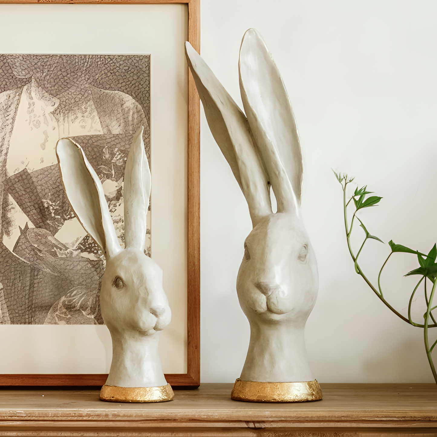 Retro-Modern Rabbit Head Statue | Statues | NordicAbode.com