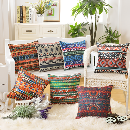 Bohemian Ethnic Cushion Cover - Cotton Linen | Cushion Covers | NordicAbode.com