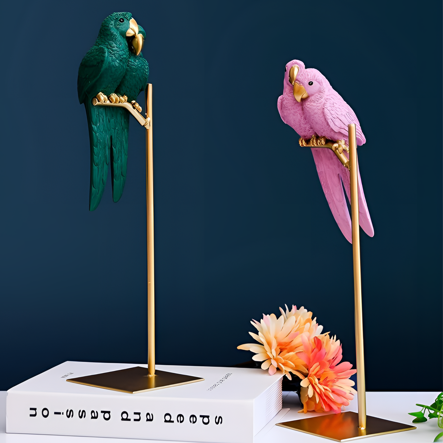 Tropical Vibrant Parrot Figurines for Home | Figurines | NordicAbode.com