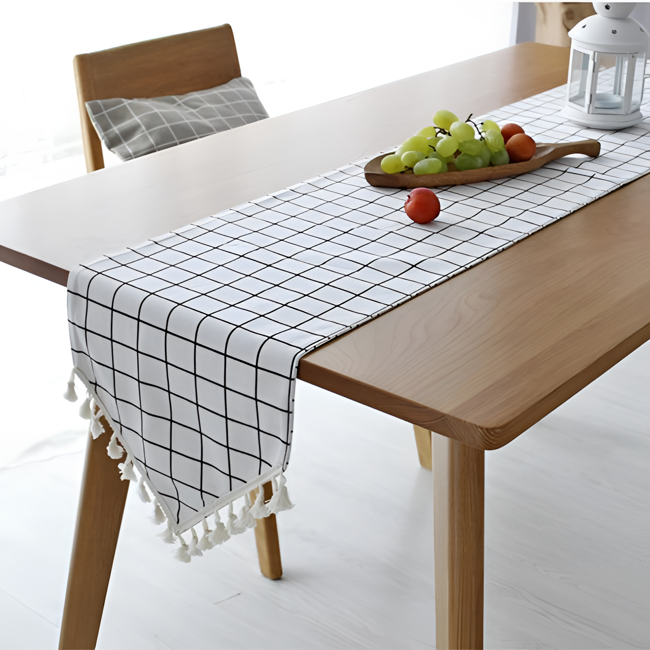 Zora Modern Cotton Table Runner | Table Linens | NordicAbode.com