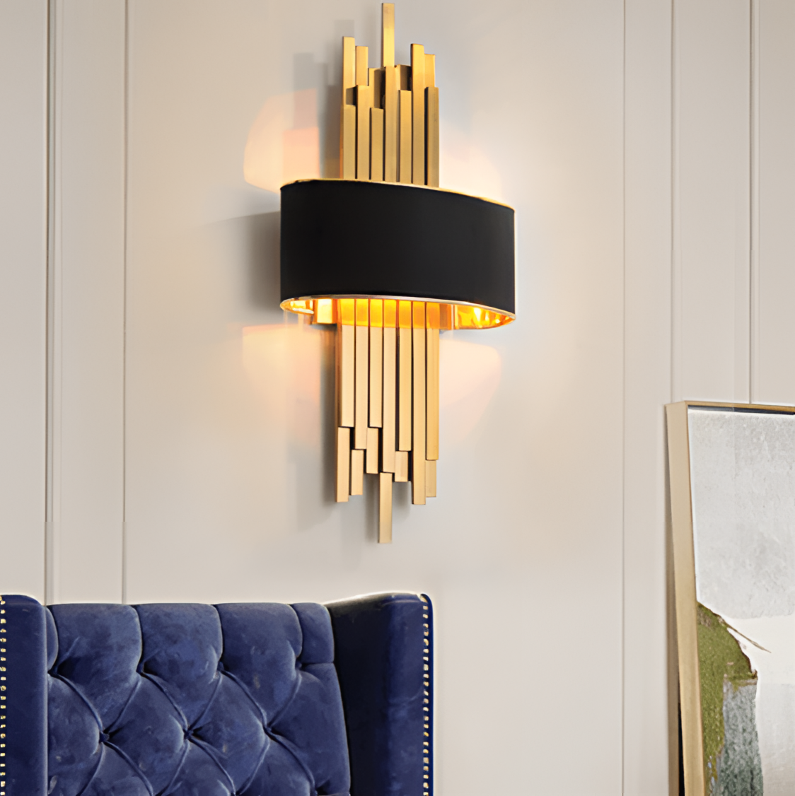 Hanett- Modern Gold Metal Sconce | Lighting | NordicAbode.com