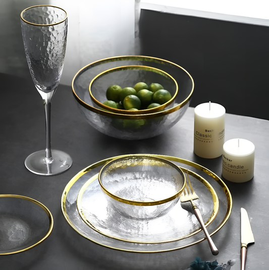 Gold Transparent Gold Plate | Tableware | NordicAbode.com